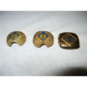 Lot of 3 Vintage Cub Scout Wolf & Webelos Boy Scout Neckerchief Slides